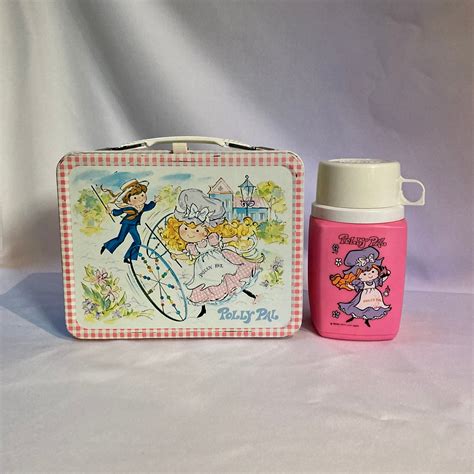 Vintage 1970s Metal Polly Pal Lunchbox By Thermos, Retro